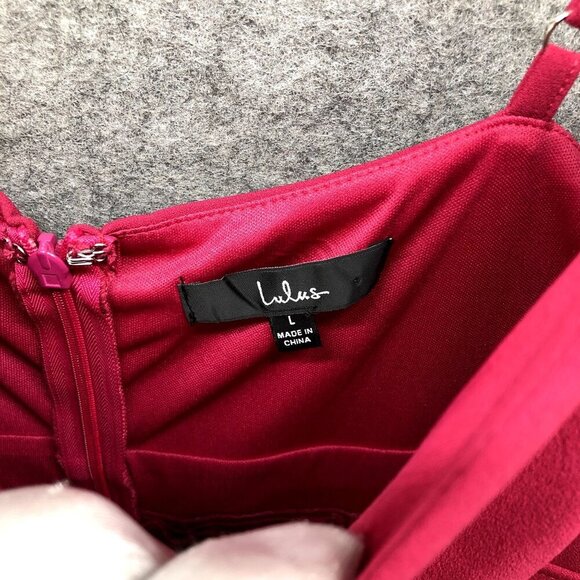 Lulus Wide Leg Jumpsuit Size L Evening of Intrigue Pink Sleeveless Formal Barbie - Picture 6 of 12